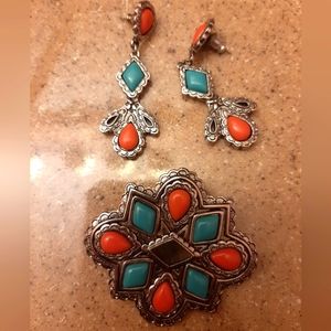 Avon earrings and brooch/pendant